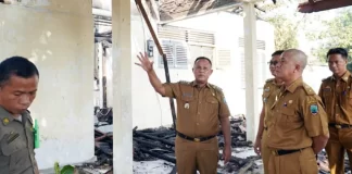Paska Terbakar, Bupati Lampung Selatan Tinjau Rumah Dinas Camat Penengahan