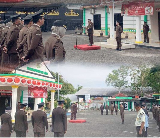 Peringatan Harlah Ke-80, Kejari Way Kanan Laksanakan Upacara Berlangsung Khidmat