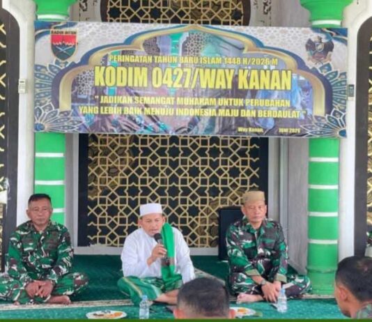 Perkuat Keimanan, Kebersamaan, Serta Semangat Pengabdian, Kodim 0427/Way Kanan Peringati Tahun Baru Islam