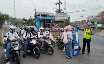 Dekatkan Pelayanan Publik, Satlantas Polres Way Kanan Sosialisasi Aplikasi Siger Lampung Presisi