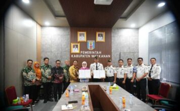 Pemkab Way Kanan Terima Kunket Kepala Kantor Wilayah Ditjenpas Kanwil Lampung